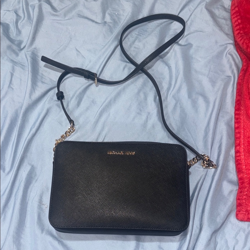 Michael Kors Black Saffiano Leather Crossbody Bag